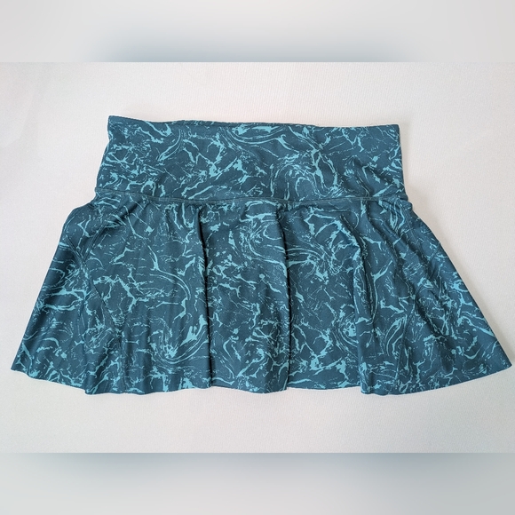 ATHLETA ACE Blue/Green Marble Borealis  Pattern Tennis Skirt Skort Size 1X NWT - Picture 7 of 13